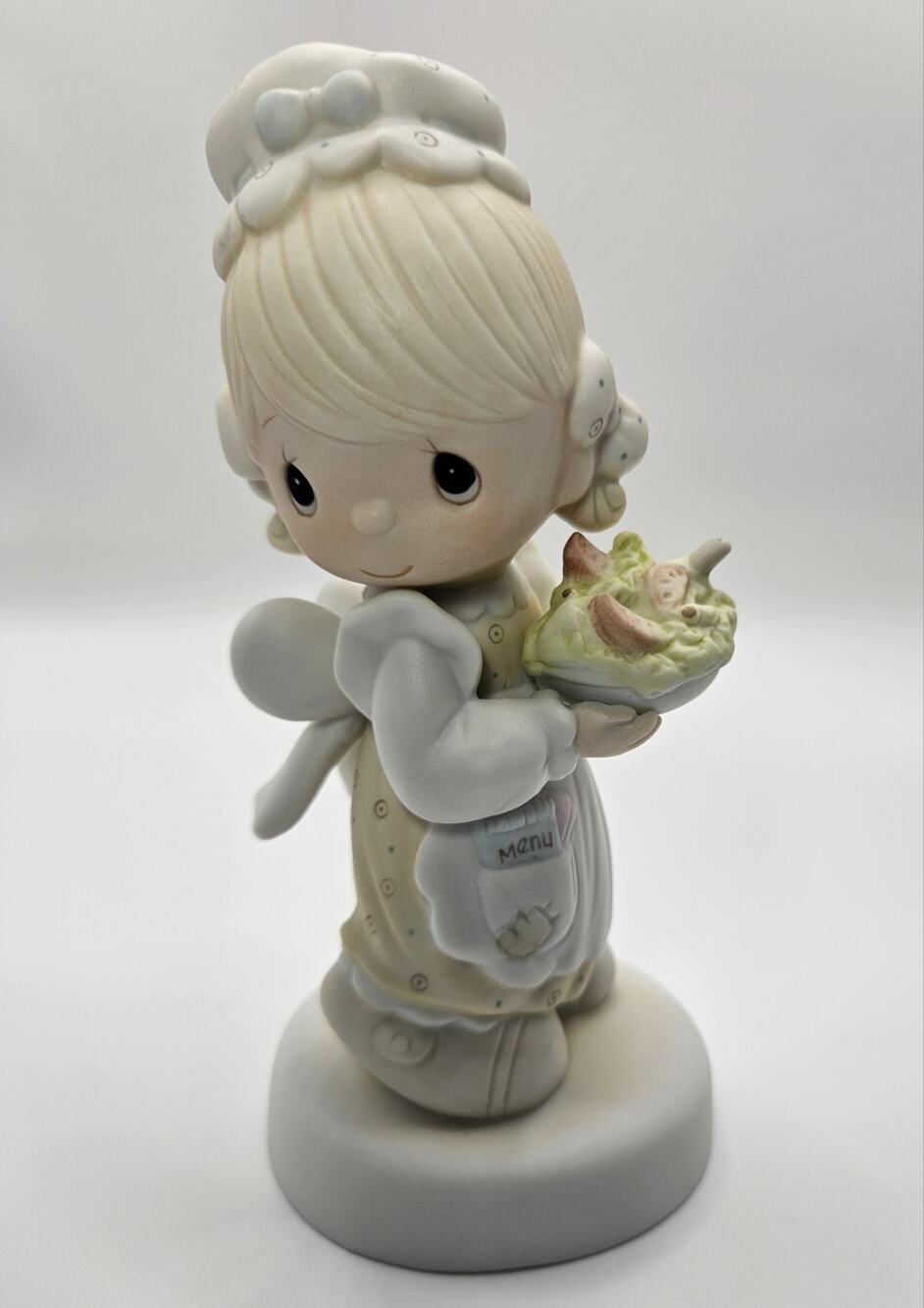 Precious Moments E-7157 There Is Joy In Serving Jesus 1981 Olive Branch Enesco